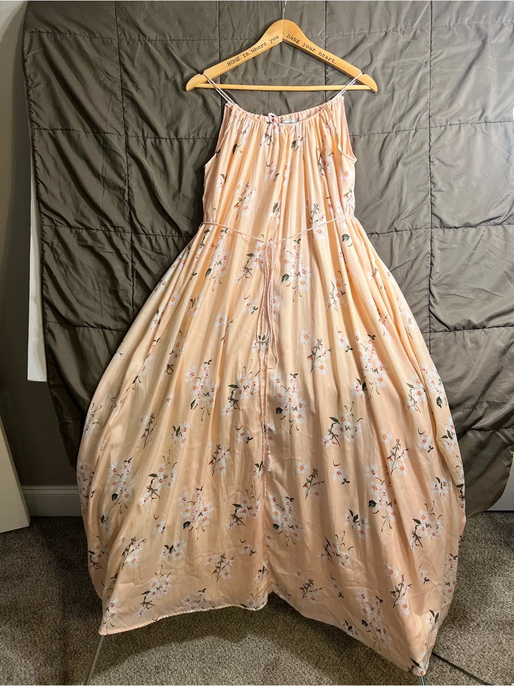Abercrombie & Fitch Peach Floral Maxi Dress